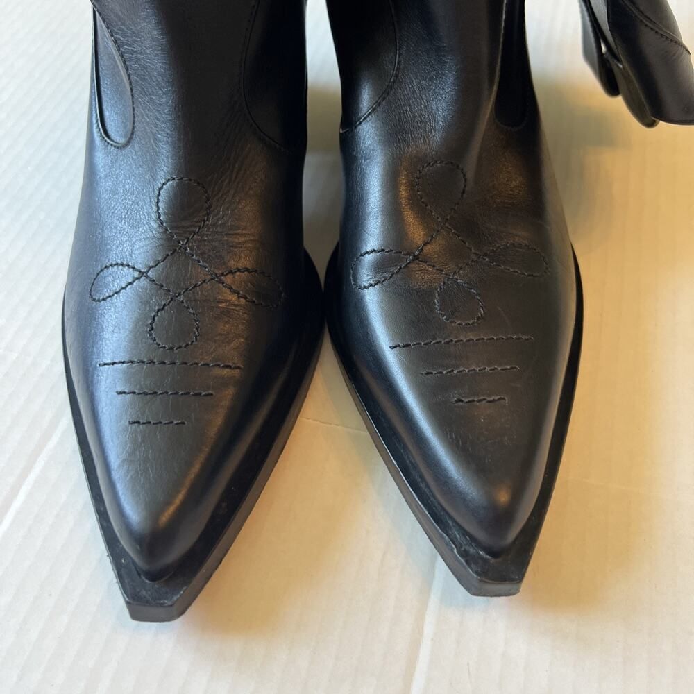 Scarosso Boots 38-39 Dolly Pointed-Toe Leather Riding Western EXCELLENT
